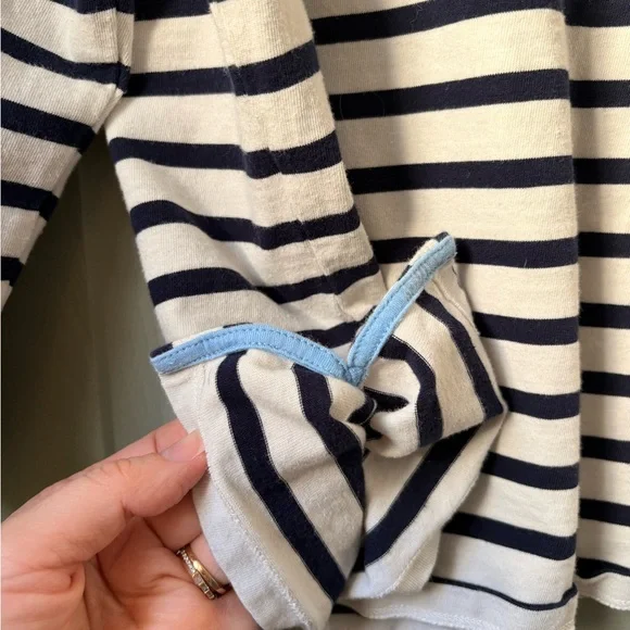 Boden Navy and White Striped Top - Picture 4 of 5